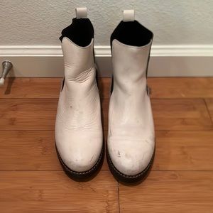 White Anthropologie booties